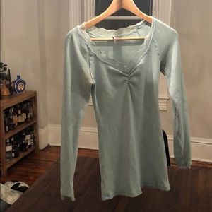Mint green Free People long sleeve